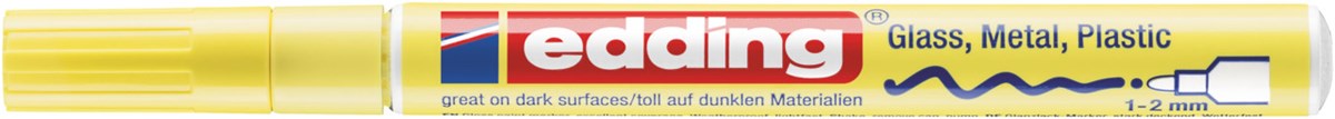 edding 751 creative Glanzlack-Marker pastellgelb, Rundspitze 1-2 mm (Art.-Nr.: 4-751-9-135)