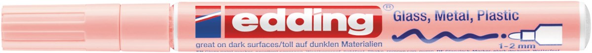 edding 751 creative Glanzlack-Marker pastellrosa, Rundspitze 1-2 mm (Art.-Nr.: 4-751-9-138)