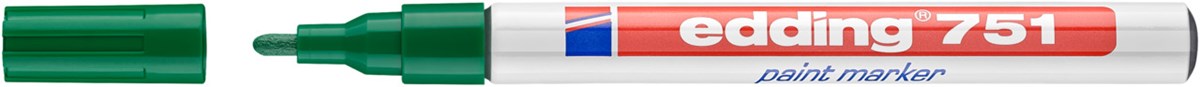 edding 751 Lackmarker grün, Rundspitze 1-2 mm (Art.-Nr.: 4-751004)