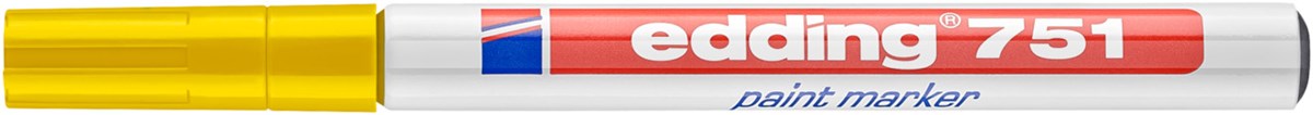 edding 751 Lackmarker gelb, Rundspitze 1-2 mm (Art.-Nr.: 4-751005)
