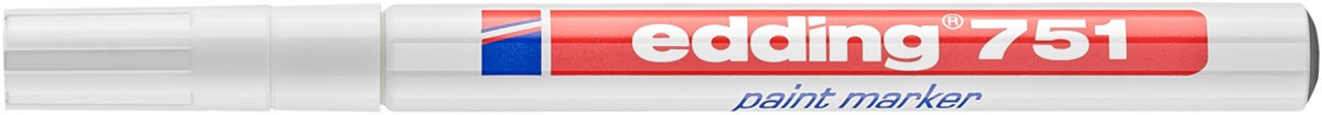 edding 751 Lackmarker weiß, Rundspitze 1-2 mm (Art.-Nr.: 4-751049)