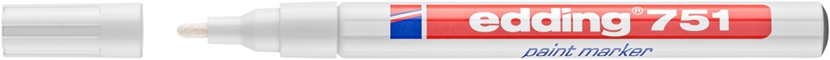 edding 751 Lackmarker weiß, Rundspitze 1-2 mm (Art.-Nr.: 4-751049)