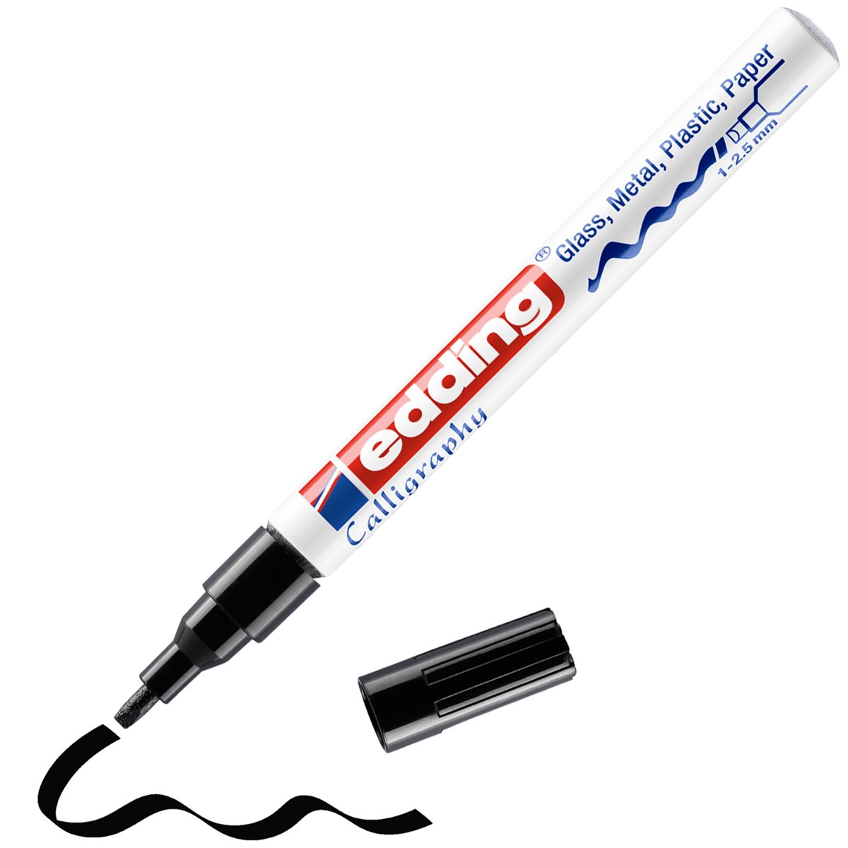 edding 753 Glanzlack-Marker schwarz, Kalligrafie Spitze 1-2,5 mm (Art.-Nr.: 4-753001)