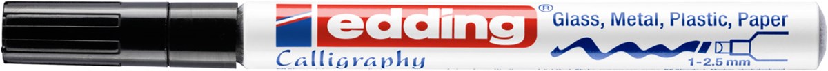 edding 753 Glanzlack-Marker schwarz, Kalligrafie Spitze 1-2,5 mm (Art.-Nr.: 4-753001)