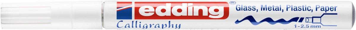 edding 753 Glanzlack-Marker weiß, Kalligrafie Spitze 1-2,5 mm (Art.-Nr.: 4-753049)