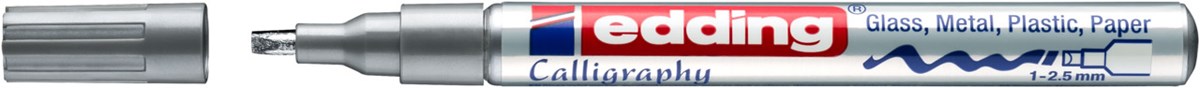 edding 753 Glanzlack-Marker silber, Kalligrafie Spitze 1-2,5 mm (Art.-Nr.: 4-753054)