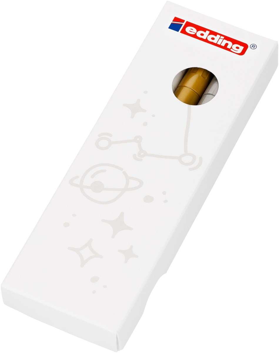 edding 780 creative Glanzlack-Marker 3er Set metallic, Rundspitze 0,8 mm (Art.-Nr.: 4-780-3-999)