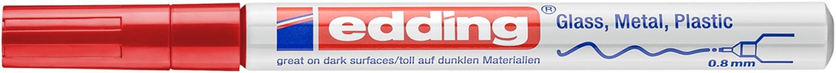 edding 780 creative Glanzlack-Marker rot, Rundspitze 0,8 mm (Art.-Nr.: 4-780-9-002)