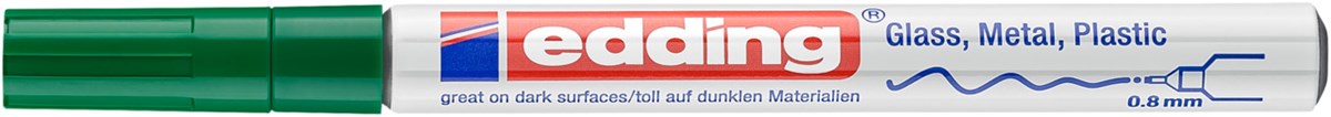 edding 780 creative Glanzlack-Marker grün, Rundspitze 0,8 mm (Art.-Nr.: 4-780-9-004)