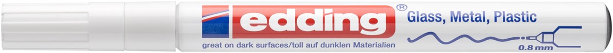 edding 780 creative Glanzlack-Marker weiß, Rundspitze 0,8 mm (Art.-Nr.: 4-780-9-049)