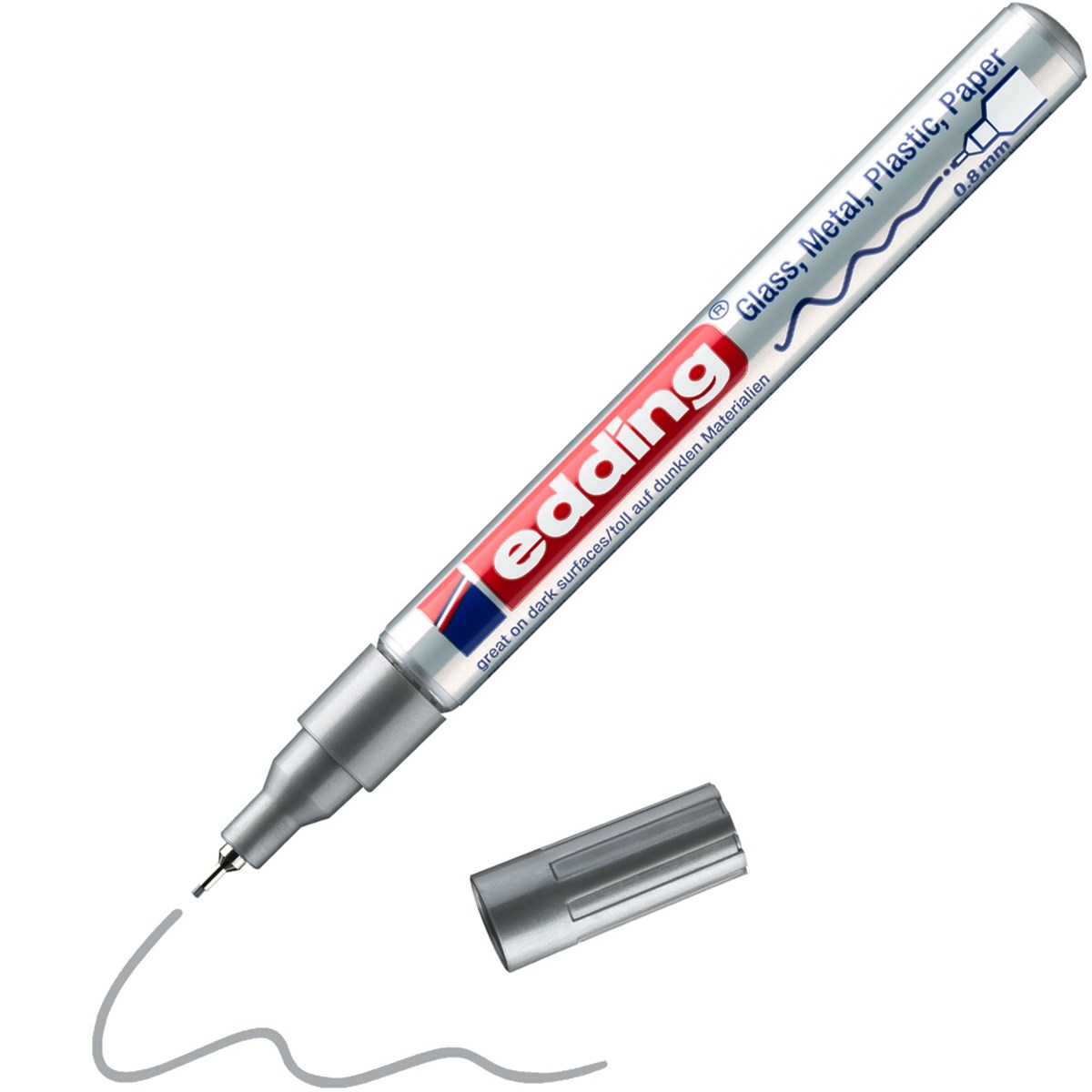 edding 780 creative Glanzlack-Marker silber, Rundspitze 0,8 mm (Art.-Nr.: 4-780-9-054)