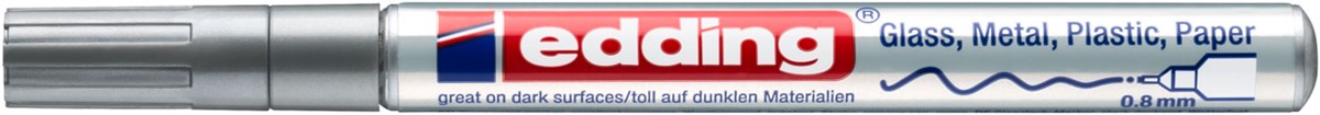 edding 780 creative Glanzlack-Marker silber, Rundspitze 0,8 mm (Art.-Nr.: 4-780-9-054)