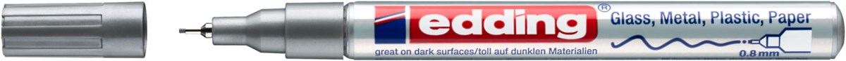 edding 780 creative Glanzlack-Marker silber, Rundspitze 0,8 mm (Art.-Nr.: 4-780-9-054)
