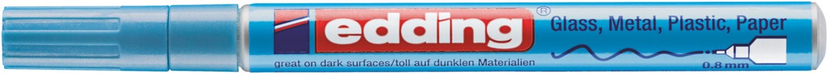 edding 780 creative Glanzlack-Marker hellblau-metallic, Rundspitze 0,8 mm (Art.-Nr.: 4-780-9-070)