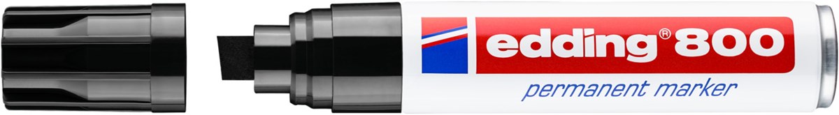 edding 800 Permanentmarker schwarz, Keilspitze 4-12 mm (Art.-Nr.: 4-800001)