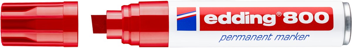 edding 800 Permanentmarker rot, Keilspitze 4-12 mm (Art.-Nr.: 4-800002)