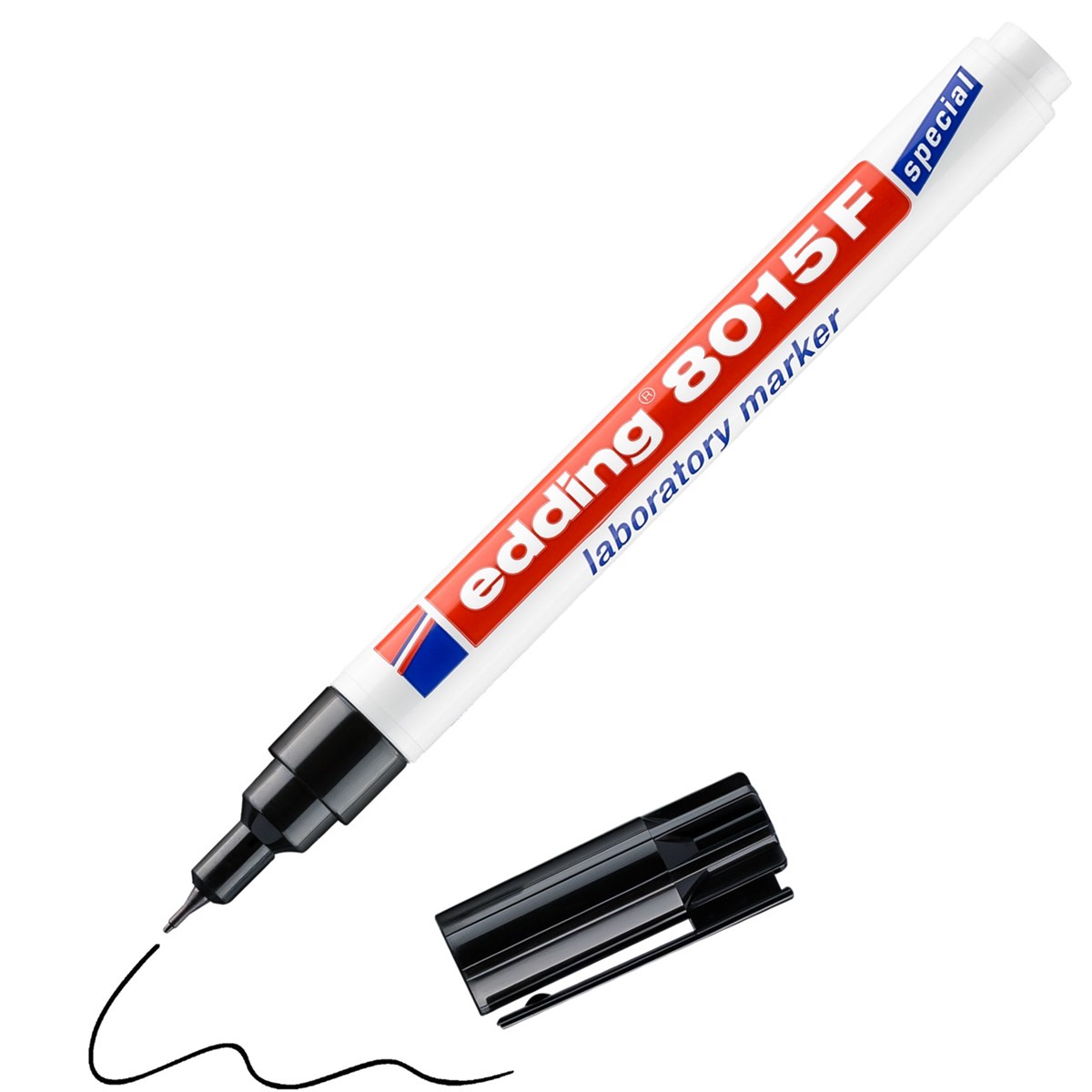 edding 8015 F Labormarker Schwarz, Rundspitze 0,75 mm (Art.-Nr.: 4-8015)