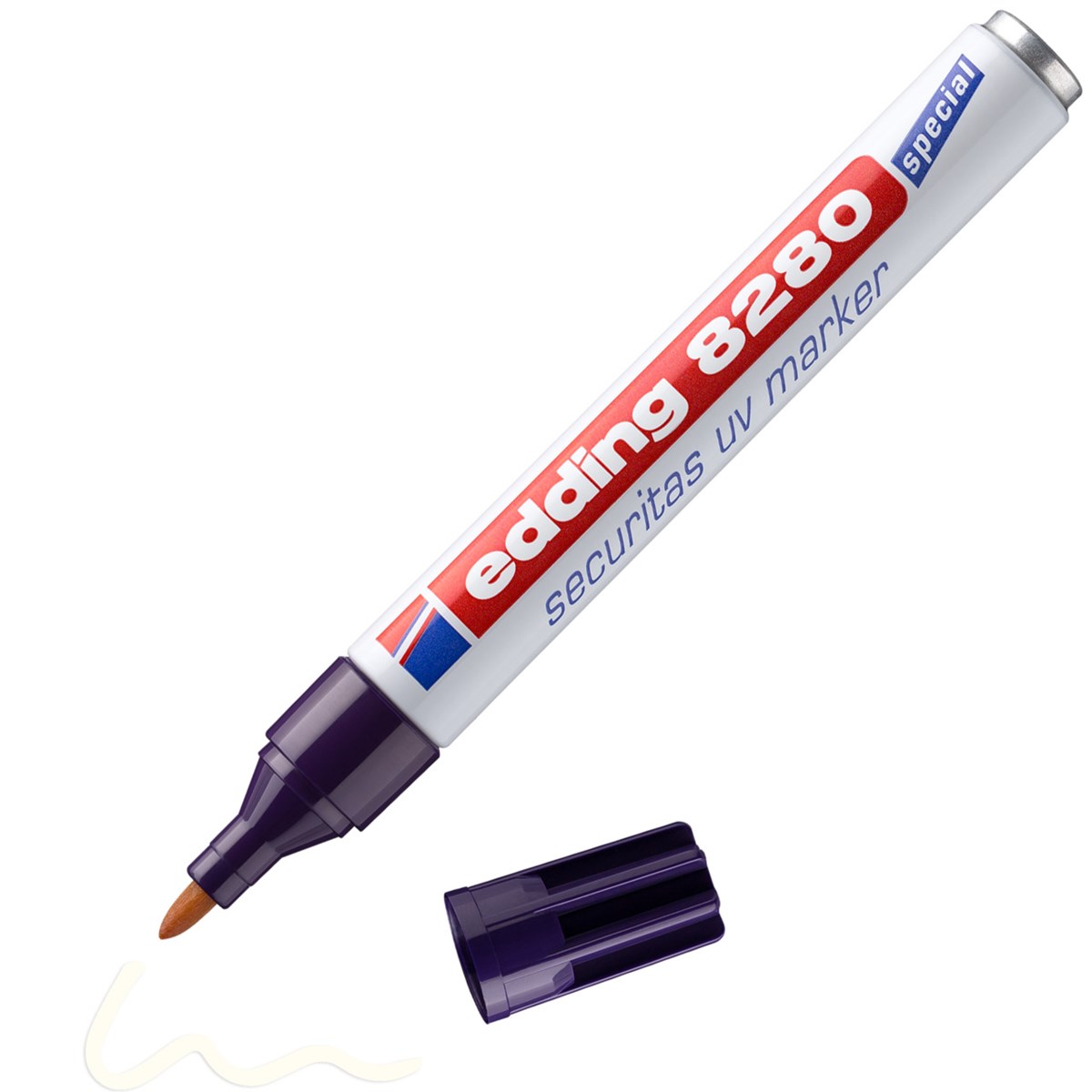 edding 8280 Securitas UV-Marker farblos, Rundspitze 1,5-3 mm (Art.-Nr.: 4-8280100)