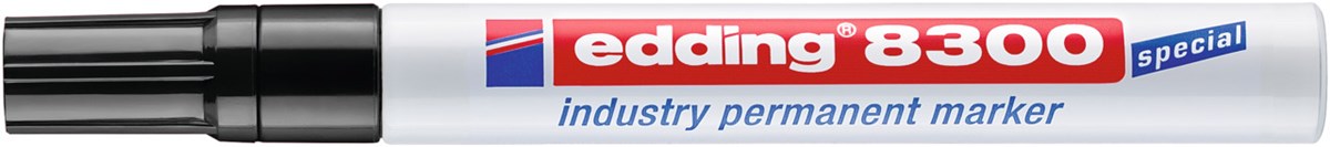 edding 8300 Industrie Permanentmarker schwarz, Rundspitze 1,5-3 mm (Art.-Nr.: 4-8300001)