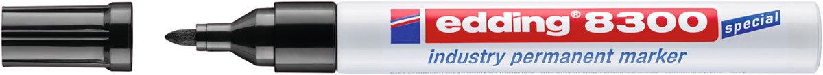 edding 8300 Industrie Permanentmarker schwarz, Rundspitze 1,5-3 mm (Art.-Nr.: 4-8300001)