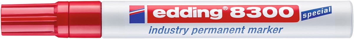 edding 8300 Industrie Permanentmarker rot, Rundspitze 1,5-3 mm (Art.-Nr.: 4-8300002)