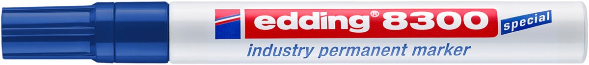 edding 8300 Industrie Permanentmarker blau, Rundspitze 1,5-3 mm (Art.-Nr.: 4-8300003)