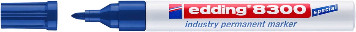 edding 8300 Industrie Permanentmarker blau, Rundspitze 1,5-3 mm (Art.-Nr.: 4-8300003)