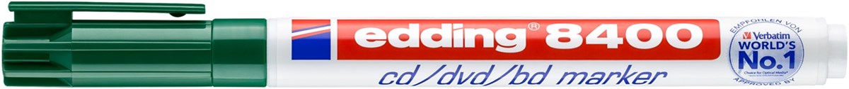 edding 8400 CD/DVD/BD Marker grün, Rundspitze 0,5-1 mm (Art.-Nr.: 4-8400004)