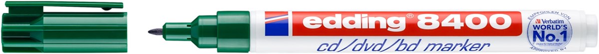 edding 8400 CD/DVD/BD Marker grün, Rundspitze 0,5-1 mm (Art.-Nr.: 4-8400004)