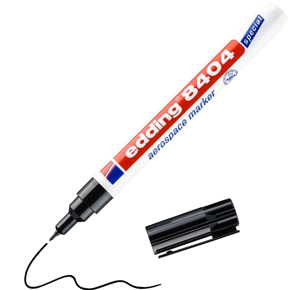 edding 8404 Aerospace Marker schwarz, Rundspitze 0,75 mm (Art.-Nr.: 4-8404001)