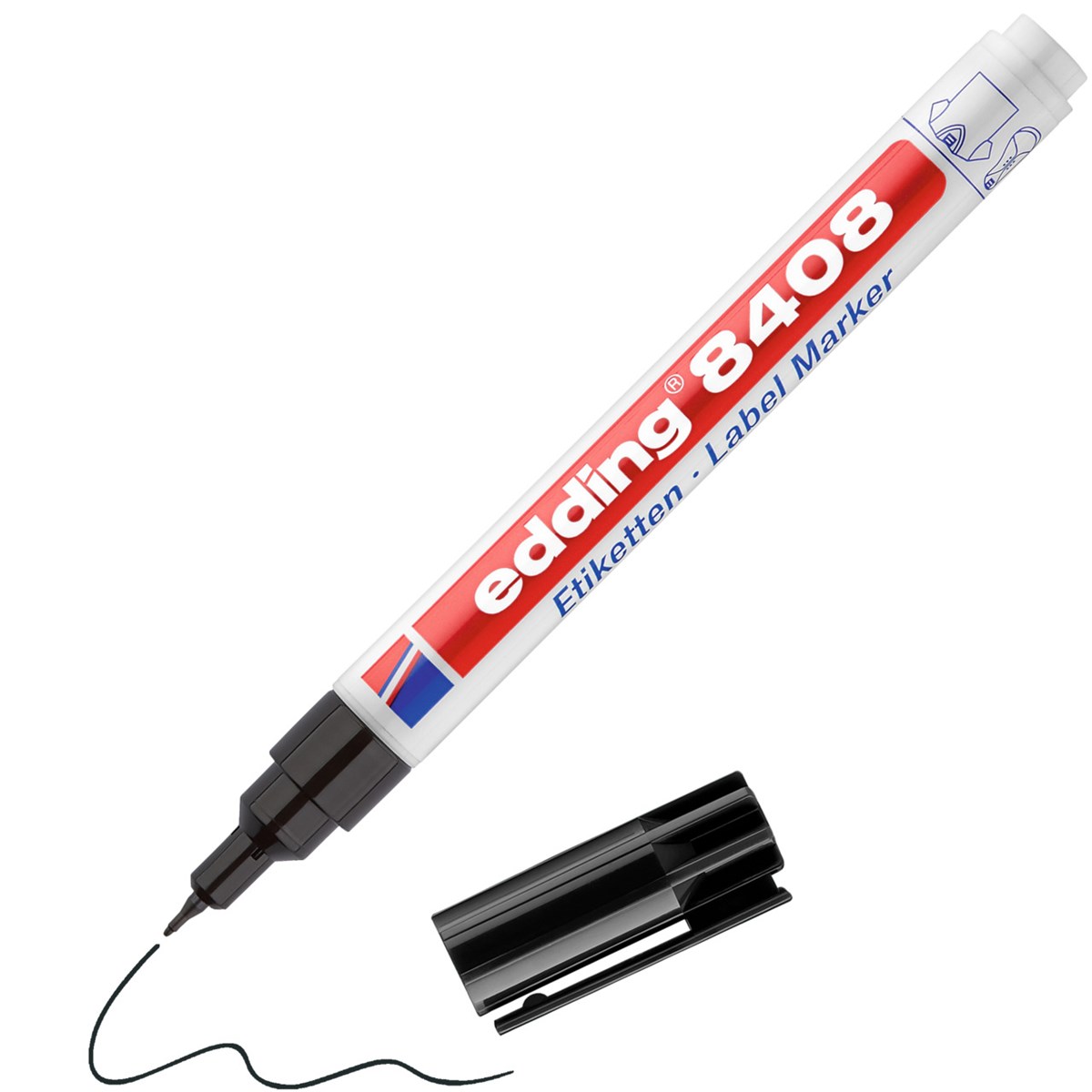 edding 8408 Schuh-Markier-Set schwarz, Rundspitze 0,75 mm (Art.-Nr.: 4-8408-1-1001)