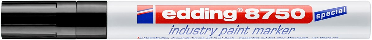 edding 8750 Industrie Lackmarker schwarz, Rundspitze 2-4 mm (Art.-Nr.: 4-8750001)
