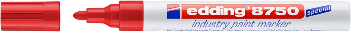 edding 8750 Industrie Lackmarker rot, Rundspitze 2-4 mm (Art.-Nr.: 4-8750002)