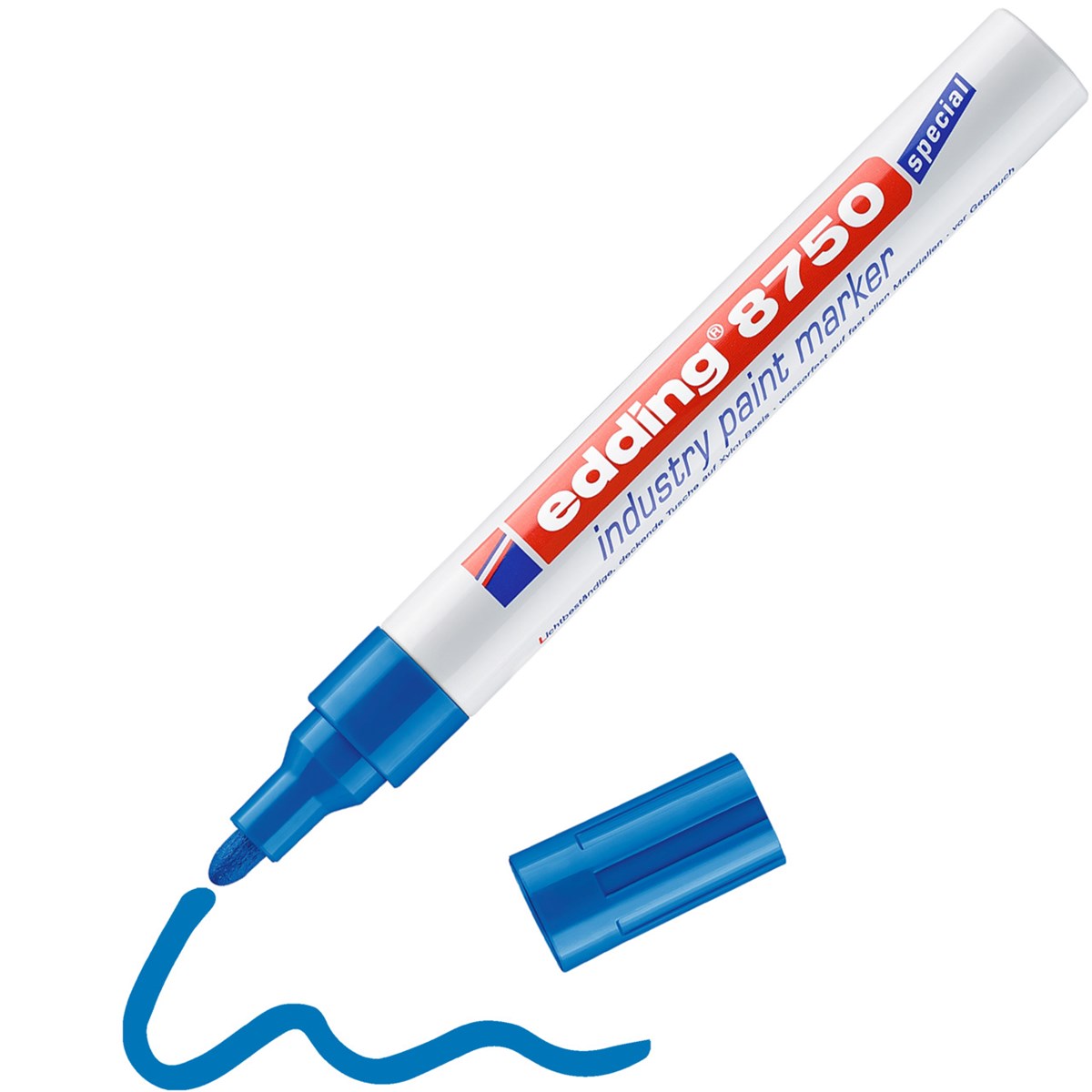edding 8750 Industrie Lackmarker blau, Rundspitze 2-4 mm (Art.-Nr.: 4-8750003)