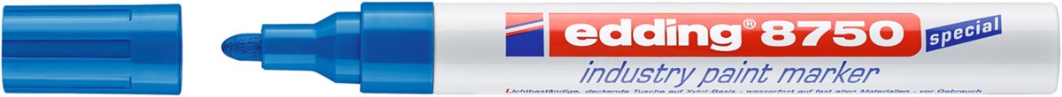 edding 8750 Industrie Lackmarker blau, Rundspitze 2-4 mm (Art.-Nr.: 4-8750003)
