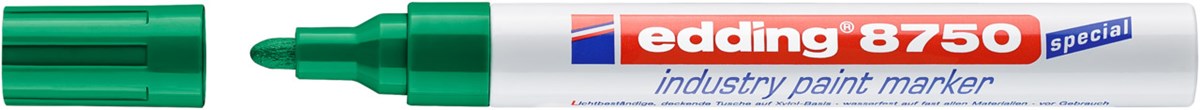 edding 8750 Industrie Lackmarker grün, Rundspitze 2-4 mm (Art.-Nr.: 4-8750004)
