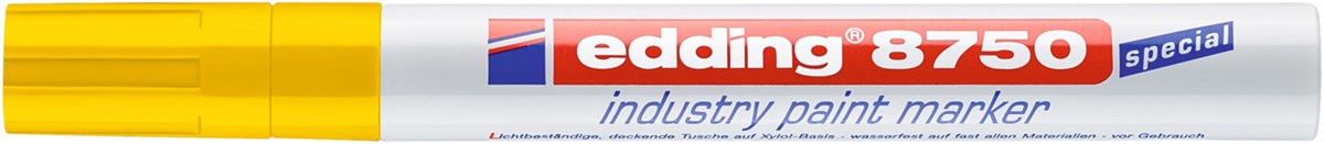 edding 8750 Industrie Lackmarker gelb, Rundspitze 2-4 mm (Art.-Nr.: 4-8750005)