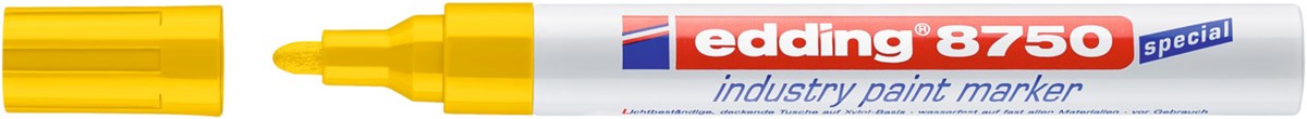 edding 8750 Industrie Lackmarker gelb, Rundspitze 2-4 mm (Art.-Nr.: 4-8750005)