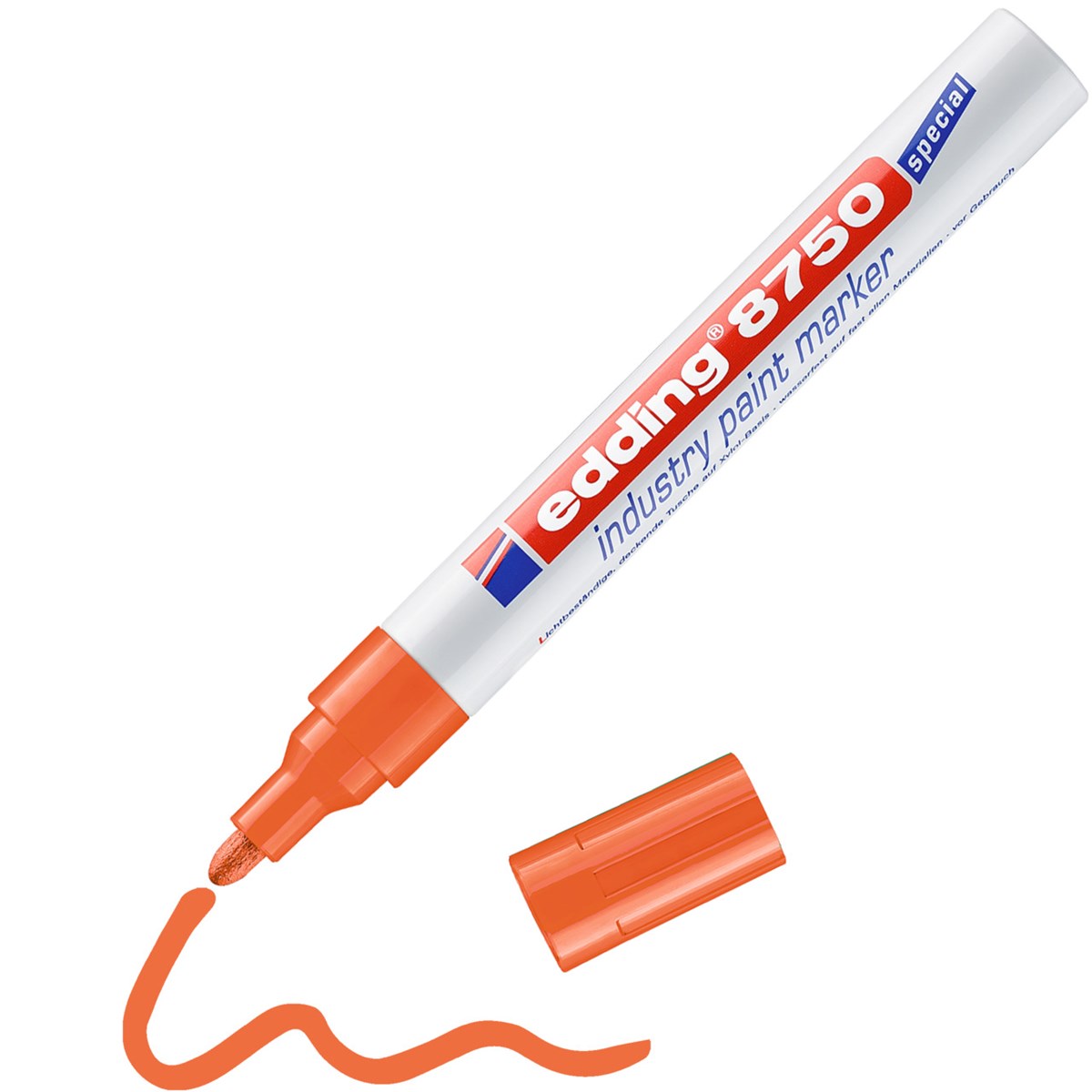 edding 8750 Industrie Lackmarker orange, Rundspitze 2-4 mm (Art.-Nr.: 4-8750006)