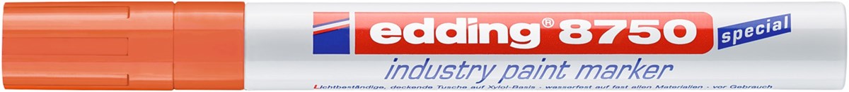 edding 8750 Industrie Lackmarker orange, Rundspitze 2-4 mm (Art.-Nr.: 4-8750006)