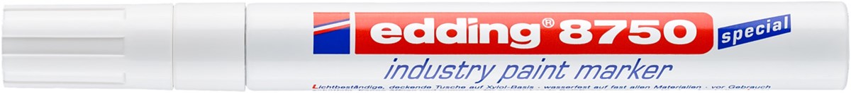 edding 8750 Industrie Lackmarker weiß, Rundspitze 2-4 mm (Art.-Nr.: 4-8750049)