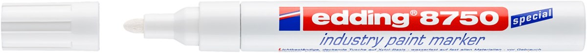 edding 8750 Industrie Lackmarker weiß, Rundspitze 2-4 mm (Art.-Nr.: 4-8750049)