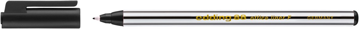 edding 88 F Office Fineliner F schwarz, Rundspitze 0,6 mm (Art.-Nr.: 4-88001)