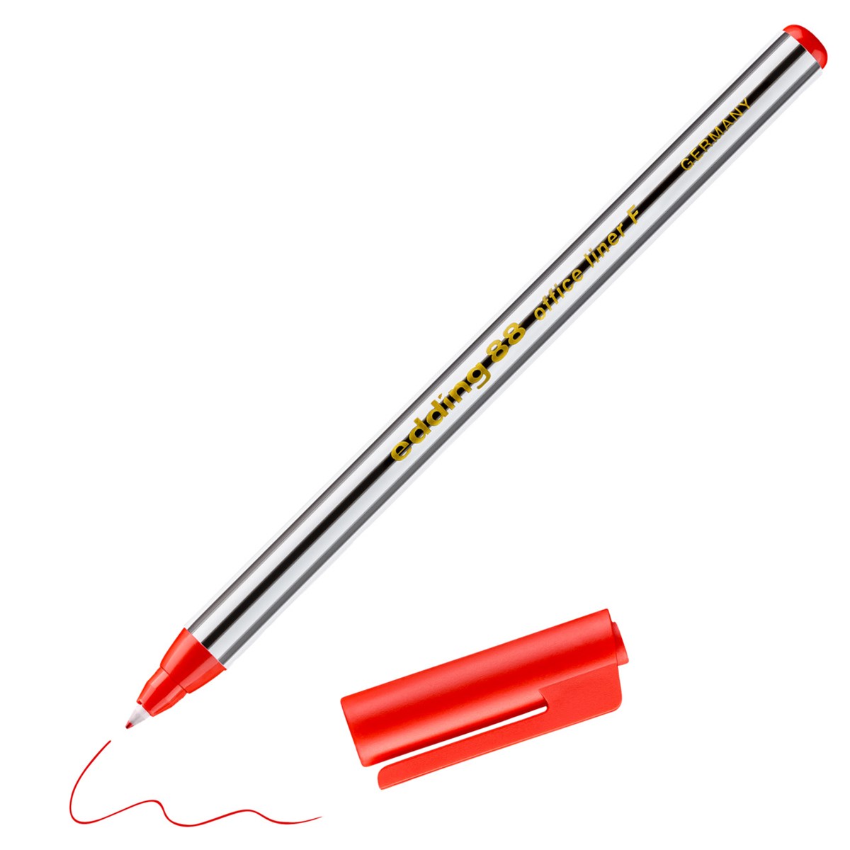 edding 88 F Office Fineliner F rot, Rundspitze 0,6 mm (Art.-Nr.: 4-88002)