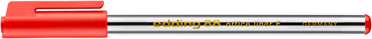 edding 88 F Office Fineliner F rot, Rundspitze 0,6 mm (Art.-Nr.: 4-88002)