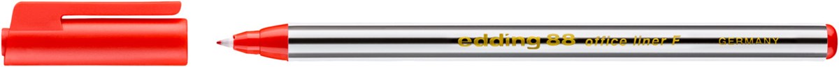 edding 88 F Office Fineliner F rot, Rundspitze 0,6 mm (Art.-Nr.: 4-88002)