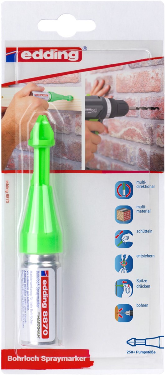 edding 8870 Bohrloch Spraymarker neongrün (Art.-Nr.: 4-8870-1-1064)