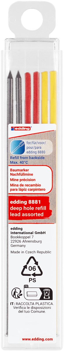 edding 8881 Baumarker Nachfüllmine sortiert 6er-Set (Art.-Nr.: 4-8881-6999)