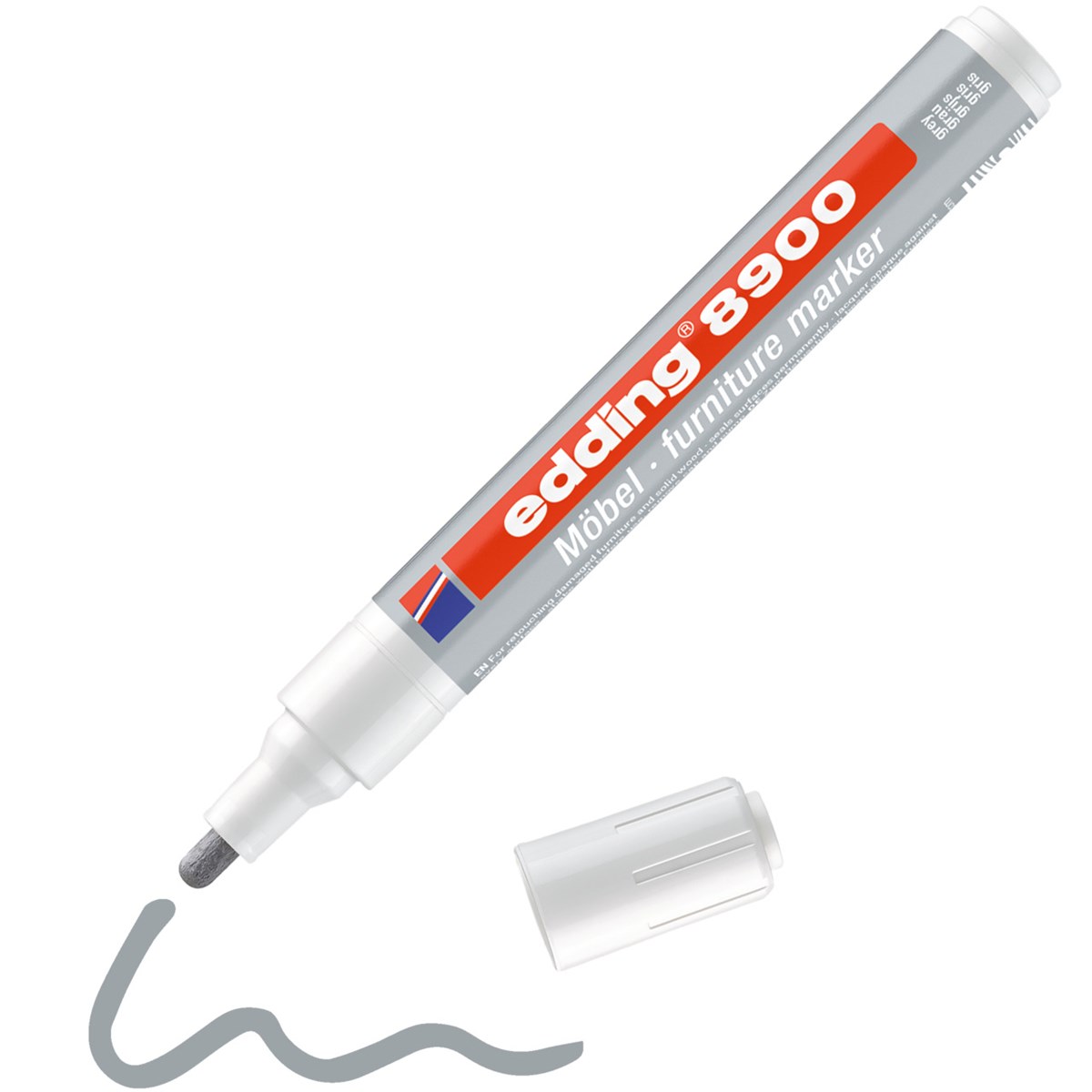 edding 8900 Möbelmarker grau, Rundspitze 1,5-2 mm (Art.-Nr.: 4-8900-1-4012)