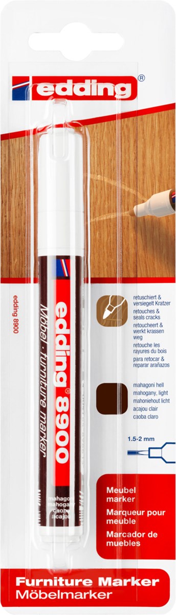 edding 8900 Möbelmarker Mahagoni hell, Rundspitze 1,5-2 mm (Art.-Nr.: 4-8900-1-4612)
